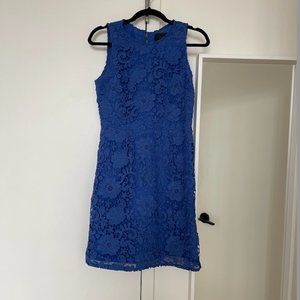 JCrew Blue Lace Cocktail Dress Size 6